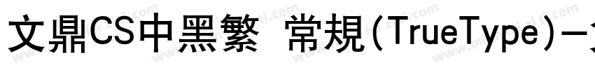 文鼎CS中黑繁 常规(TrueType)字体转换